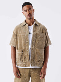 Chemise Velours Côtelé Kaki