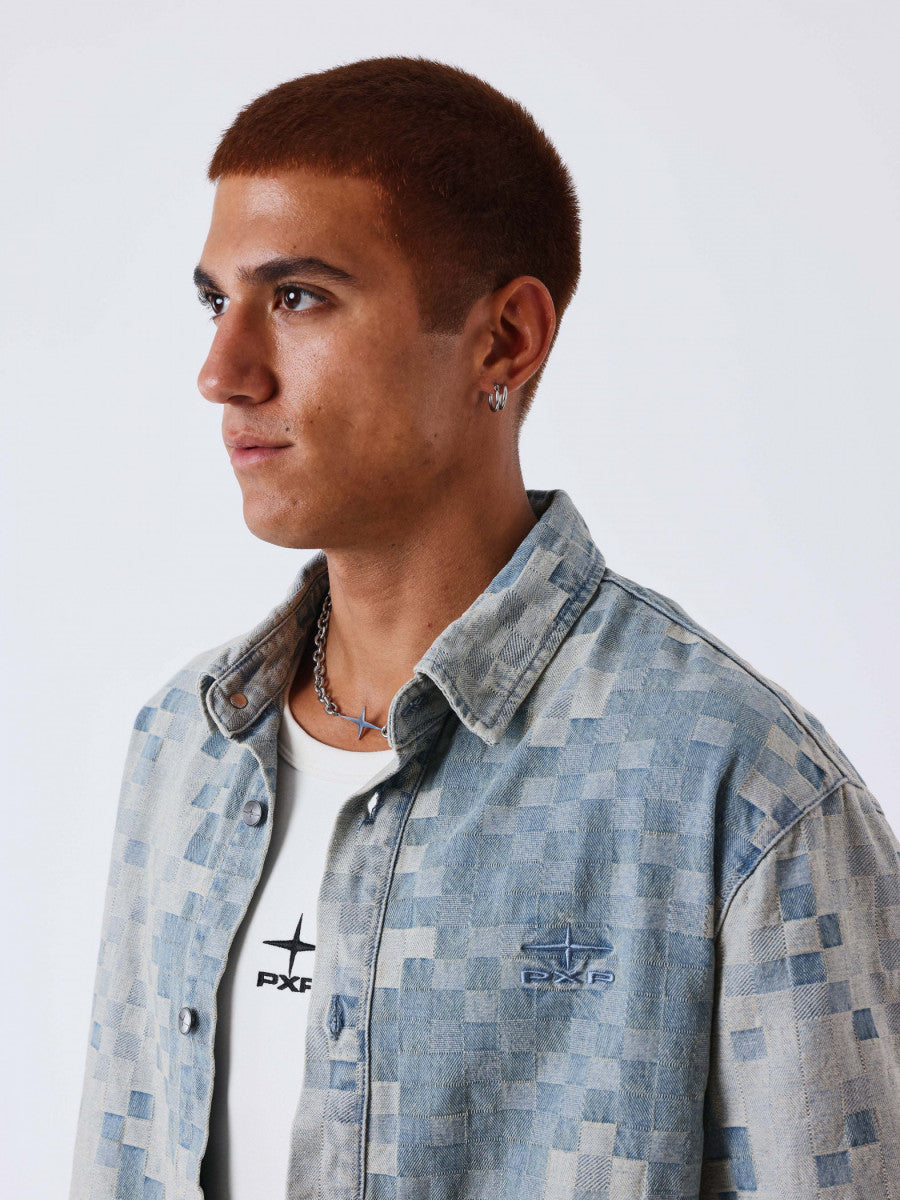 Chemise en Jean Damier Bleu