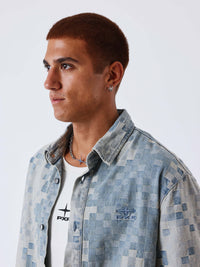 Chemise en Jean Damier Bleu