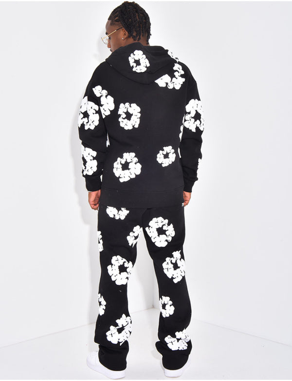 Survêtement Flower Noir/Beige/Rose/Blanc/Kaki