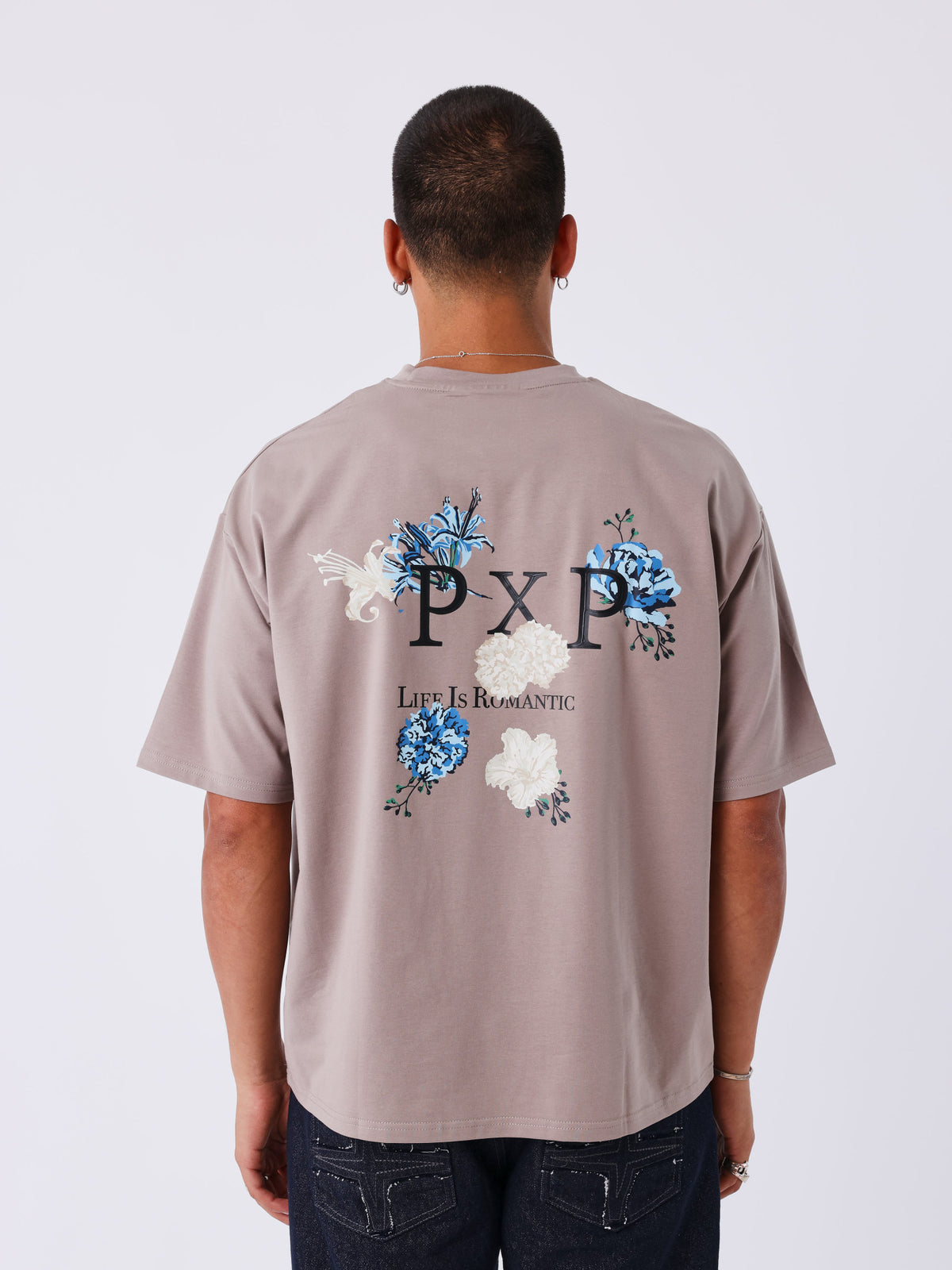 T-shirt Floral Graphic Taupe