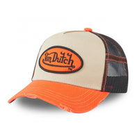 Casquette Trucker Destroy Beige/Orange