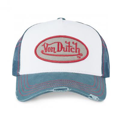 Casquette Trucker Destroy Blanc/Bleu