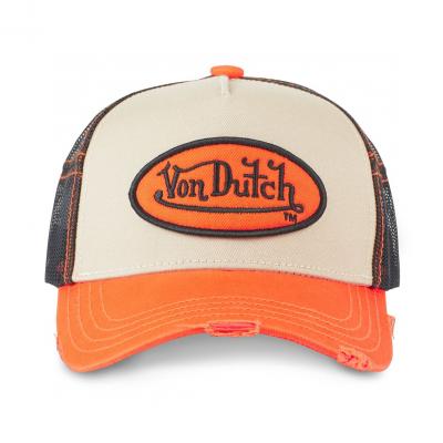 Casquette Trucker Destroy Beige/Orange