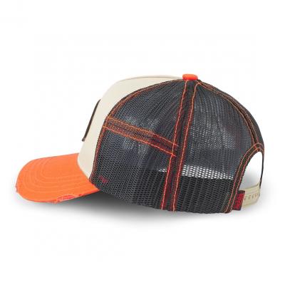 Casquette Trucker Destroy Beige/Orange