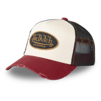 Casquette Trucker Destroy Beige/Bordeaux