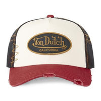 Casquette Trucker Destroy Beige/Bordeaux