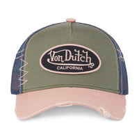 Casquette Von Dutch Trucker Kaki/Rose