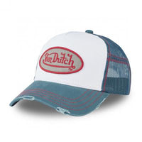 Casquette Trucker Destroy Blanc/Bleu