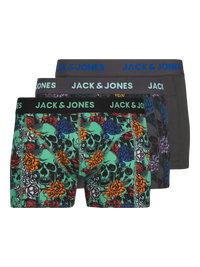 Boxer Pack-3 Print Skull Vert/Gris