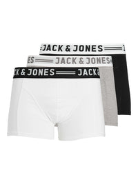 Boxer Pack-3 Noir/Blanc/Gris