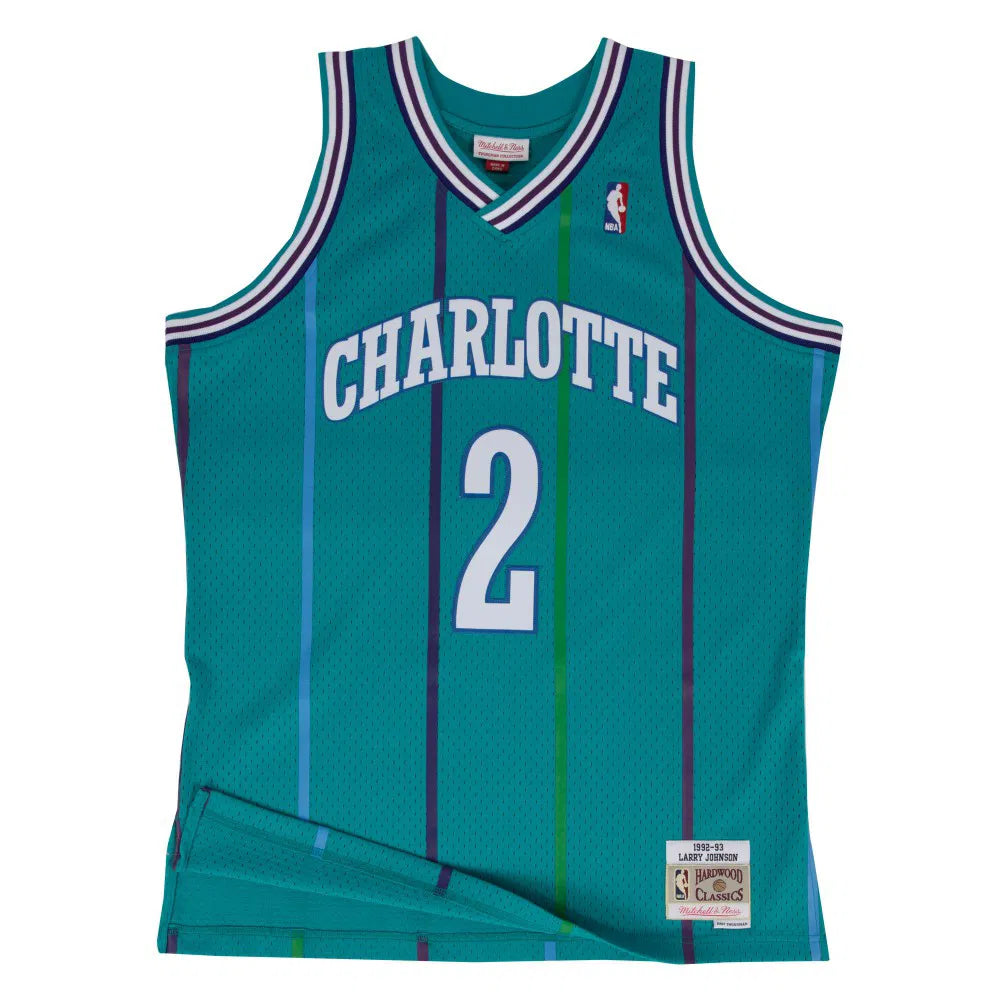Maillot NBA Larry Johnson Charlotte Hornets 92-93 Bleu