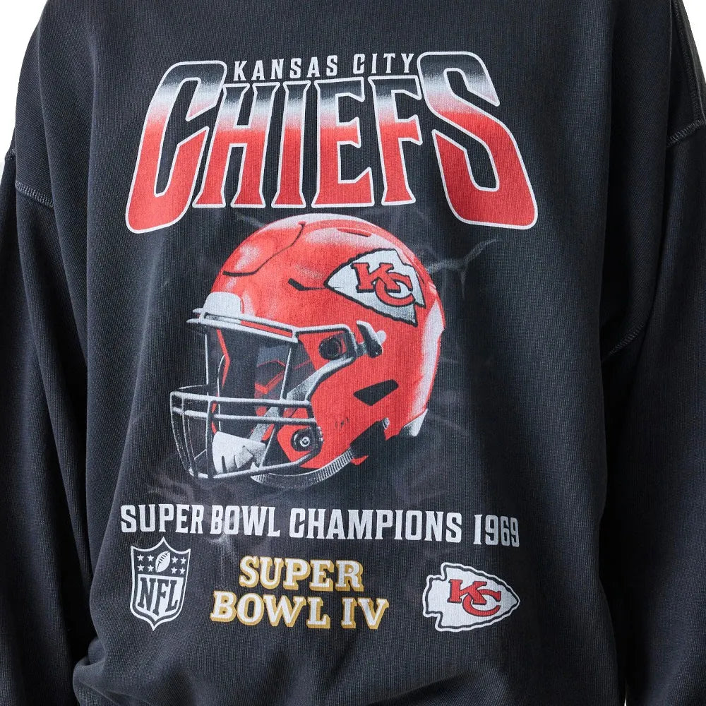 Sweat-shirt Kansas Chiefs Washed Noir