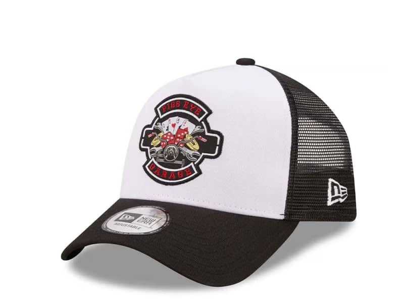 Casquette Trucker Pigs Eye Poker Blanc/Noir
