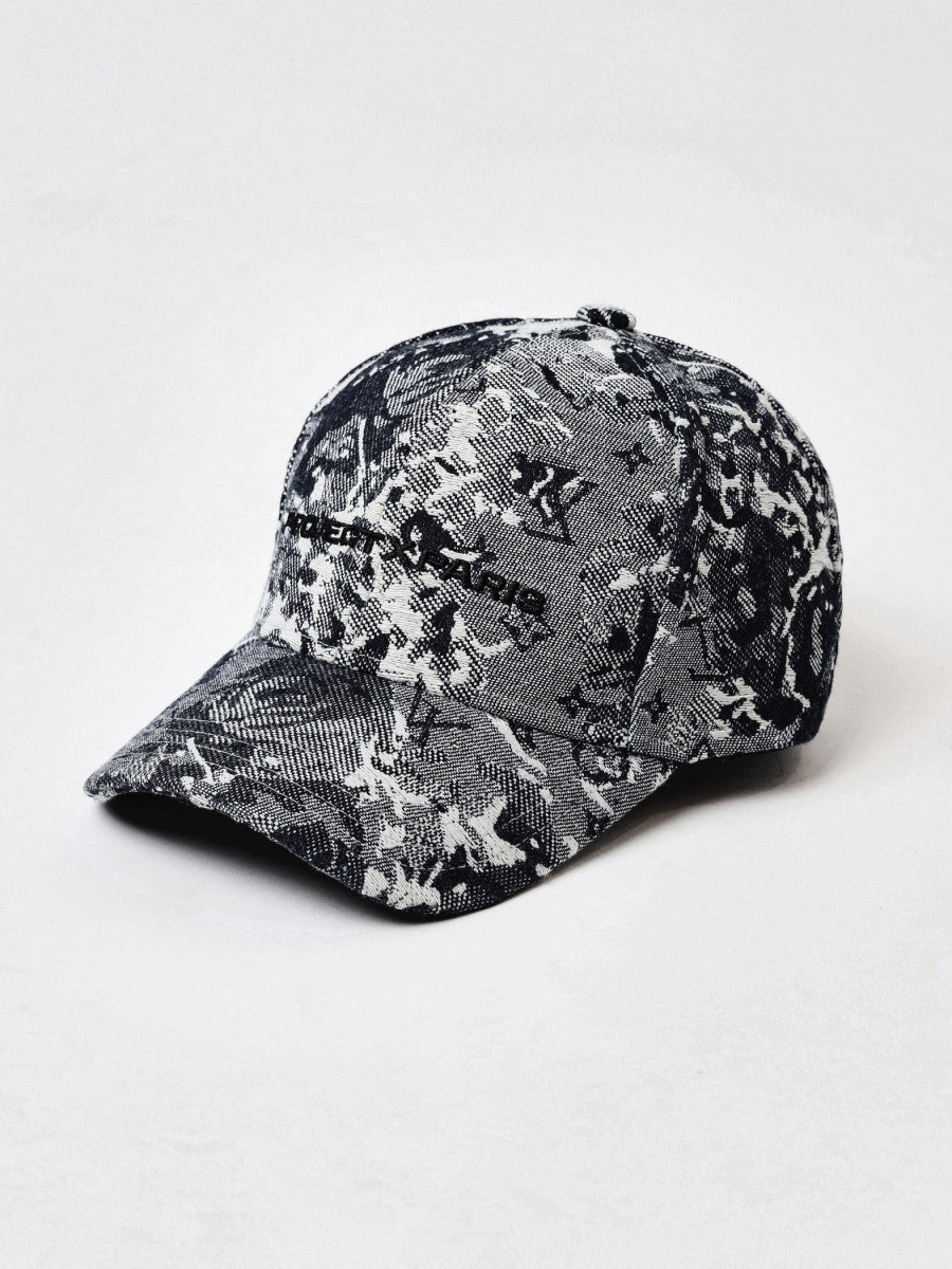 Casquette Jeans Print Noir