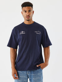 T-shirt Members' Club Marine/Rose