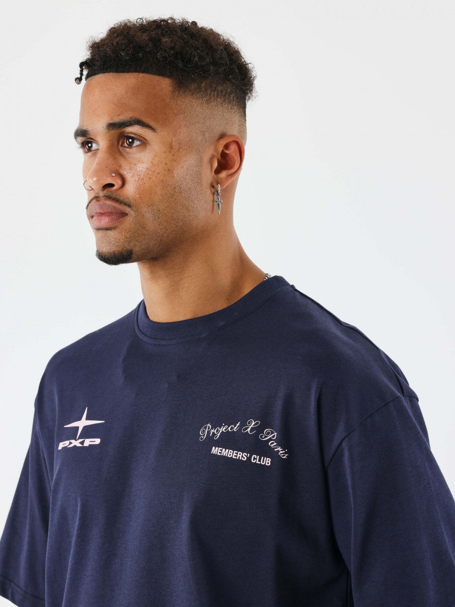 T-shirt Members' Club Marine/Rose