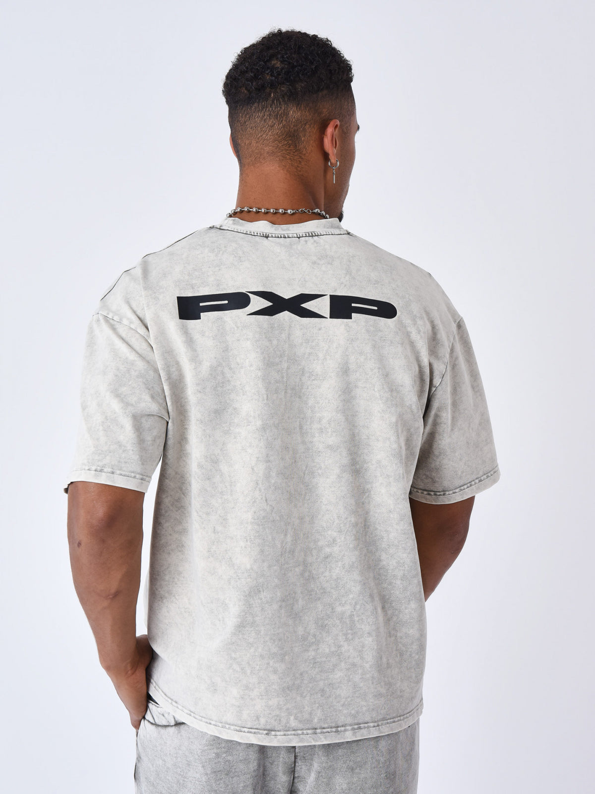 T-shirt Washed Gris