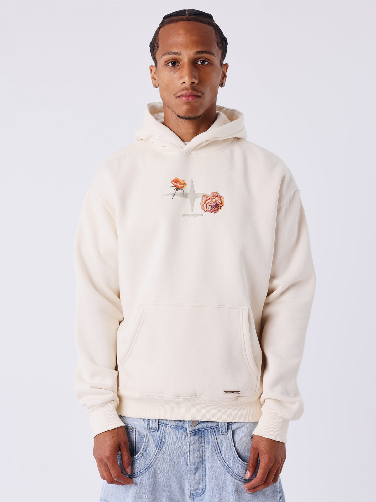 Hoodie Gothic Roses Ivoire
