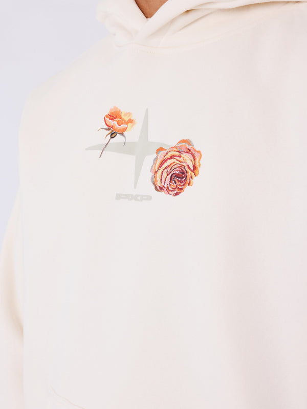 Hoodie Gothic Roses Ivoire
