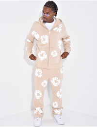 Survêtement Flower Noir/Beige/Rose/Blanc/Kaki