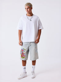 Short en Jean Pxp West Coast Gasoline Bleu