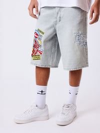 Short en Jean Pxp West Coast Gasoline Bleu