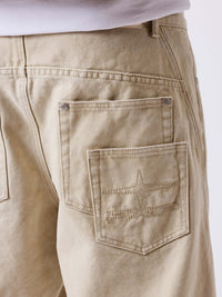 Short en Jean Knockout Beige