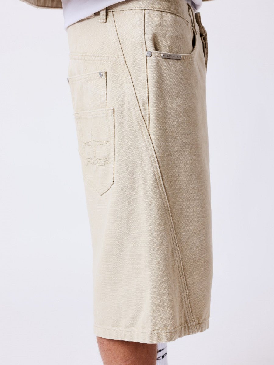 Short en Jean Knockout Beige