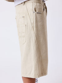 Short en Jean Knockout Beige