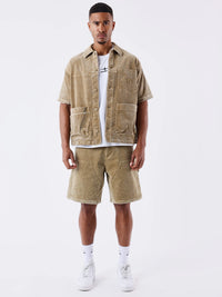 Chemise Velours Côtelé Kaki