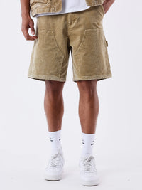 Short Velours Côtelé Kaki