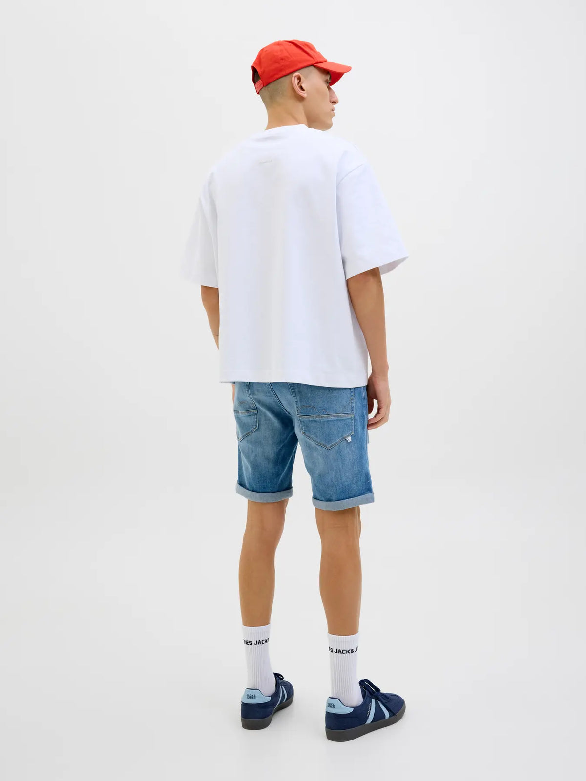 Short en Jean Regular Destroy Bleu