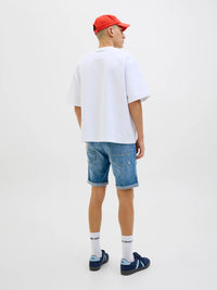 Short en Jean Regular Destroy Bleu