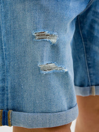 Short en Jean Regular Destroy Bleu