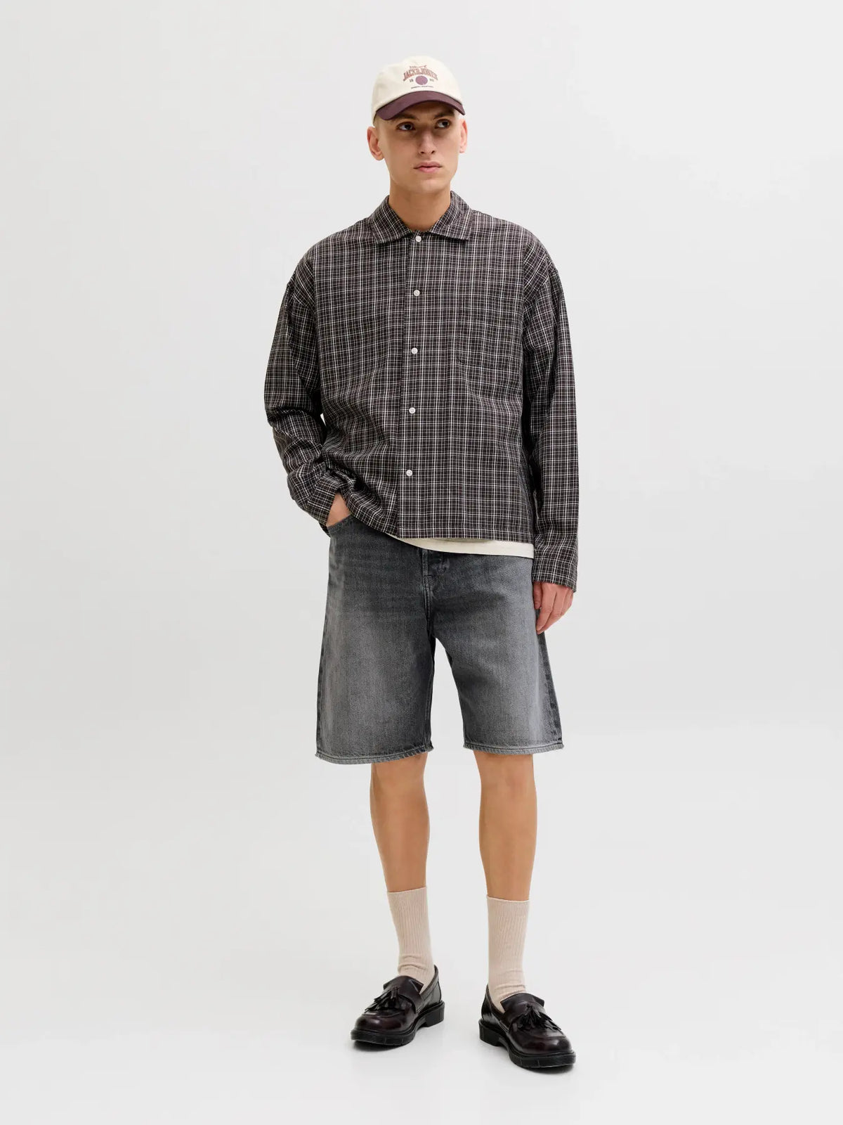 Short Baggy Alex Washed Gris