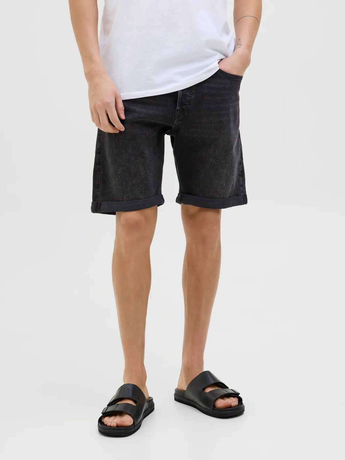 Short en Jean Regular Noir