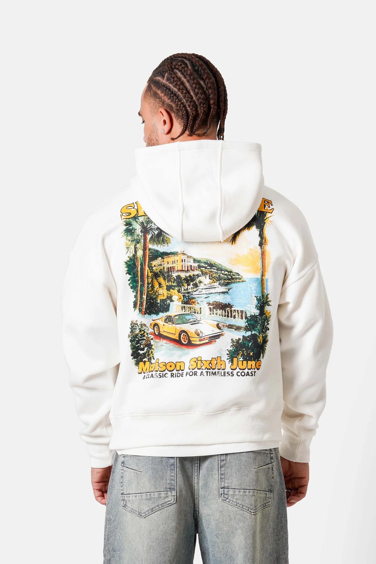 Hoodie Porsche Blanc