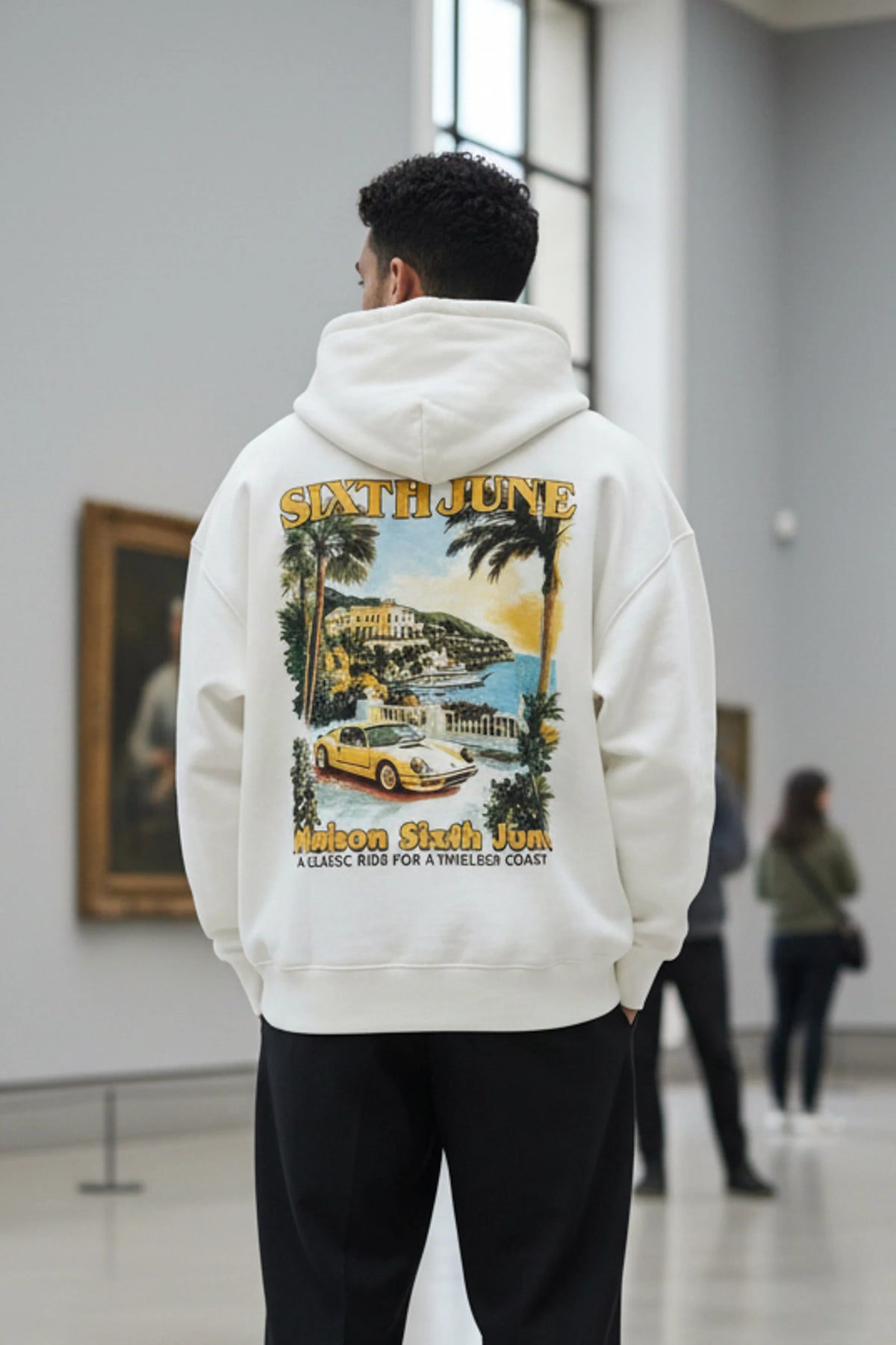 Hoodie Sixth June Coast Porsche Blanc