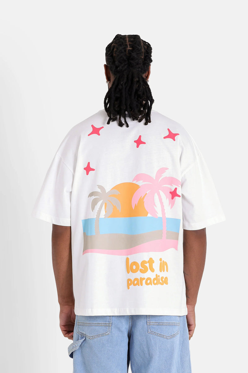 T-shirt Lost In Paradise Blanc