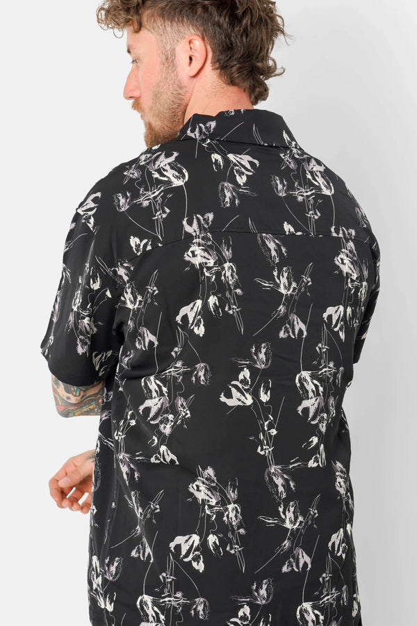 Chemise Flower Noir/Blanc