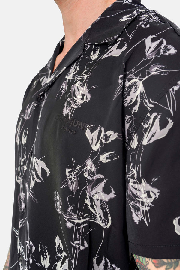 Chemise Summer Floral Noir