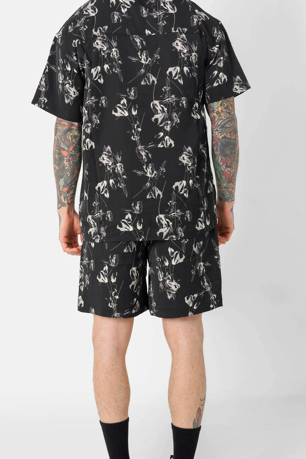 Short Flower Noir/Blanc