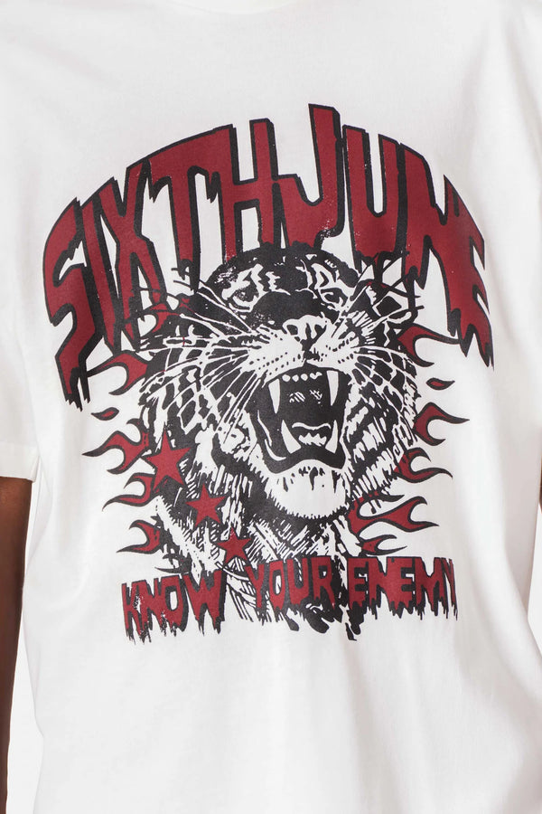 T-shirt Tigre Blanc