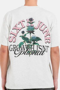 T-shirt Flower Gris