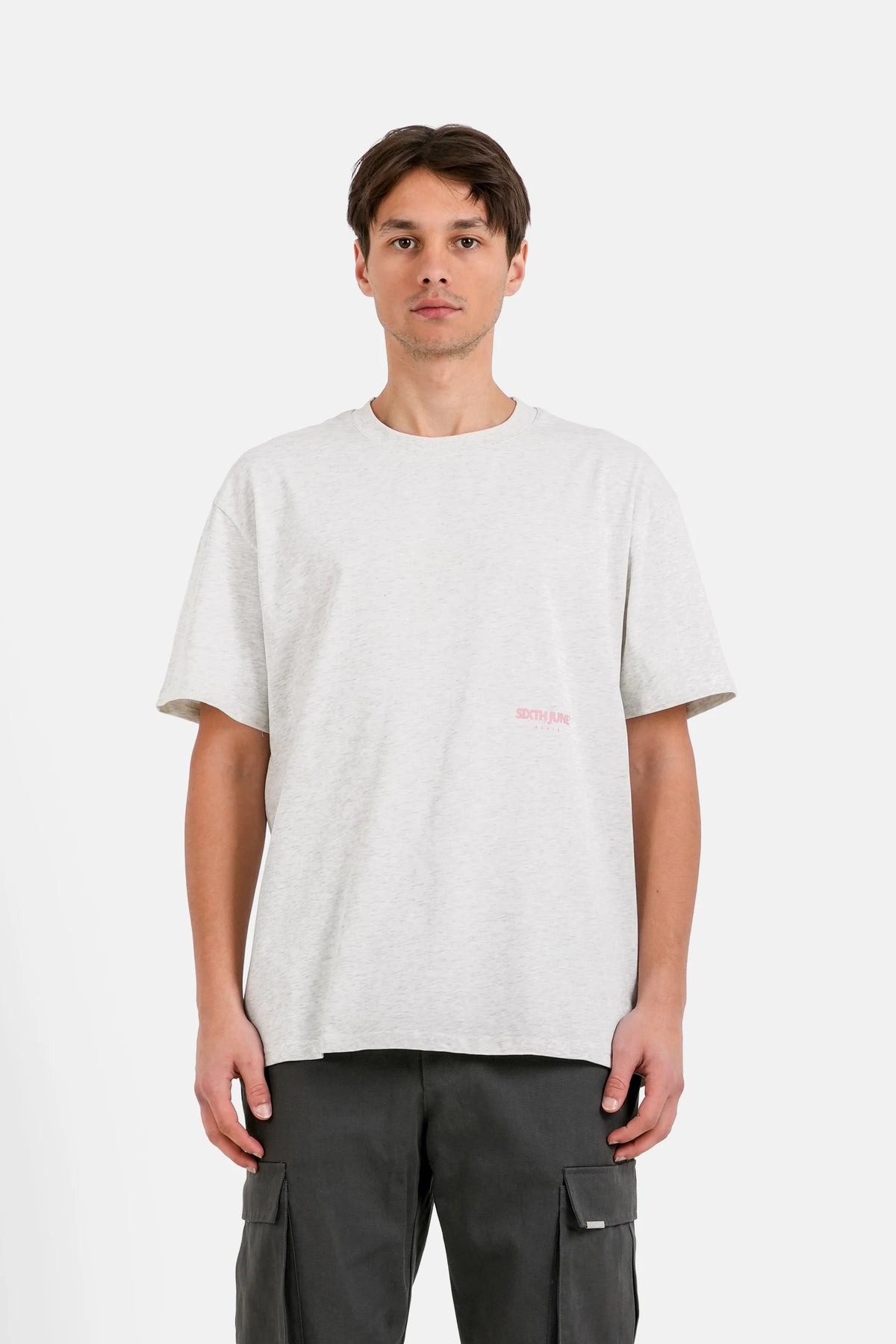 T-shirt Flower Gris