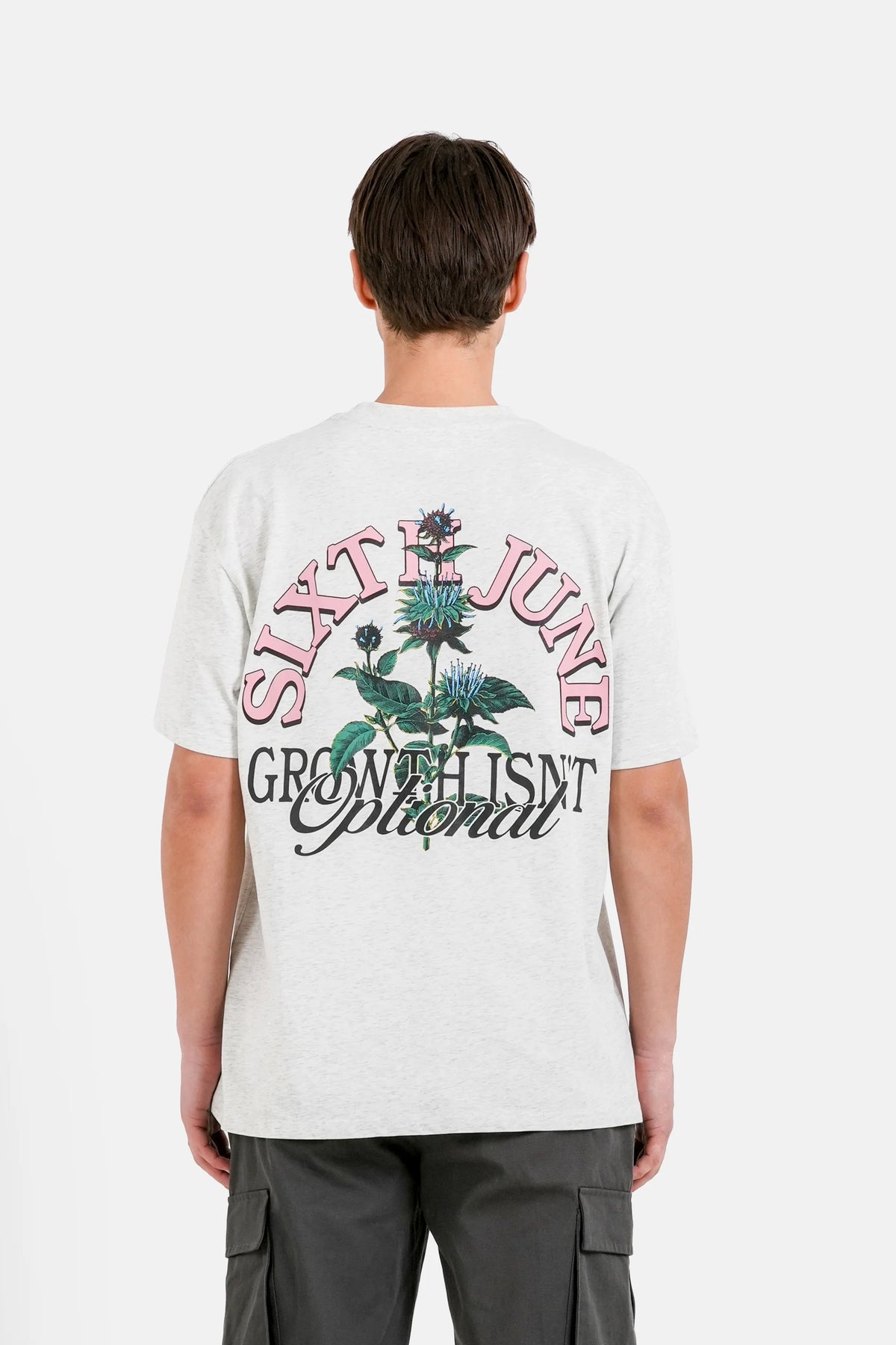 T-shirt Flower Gris
