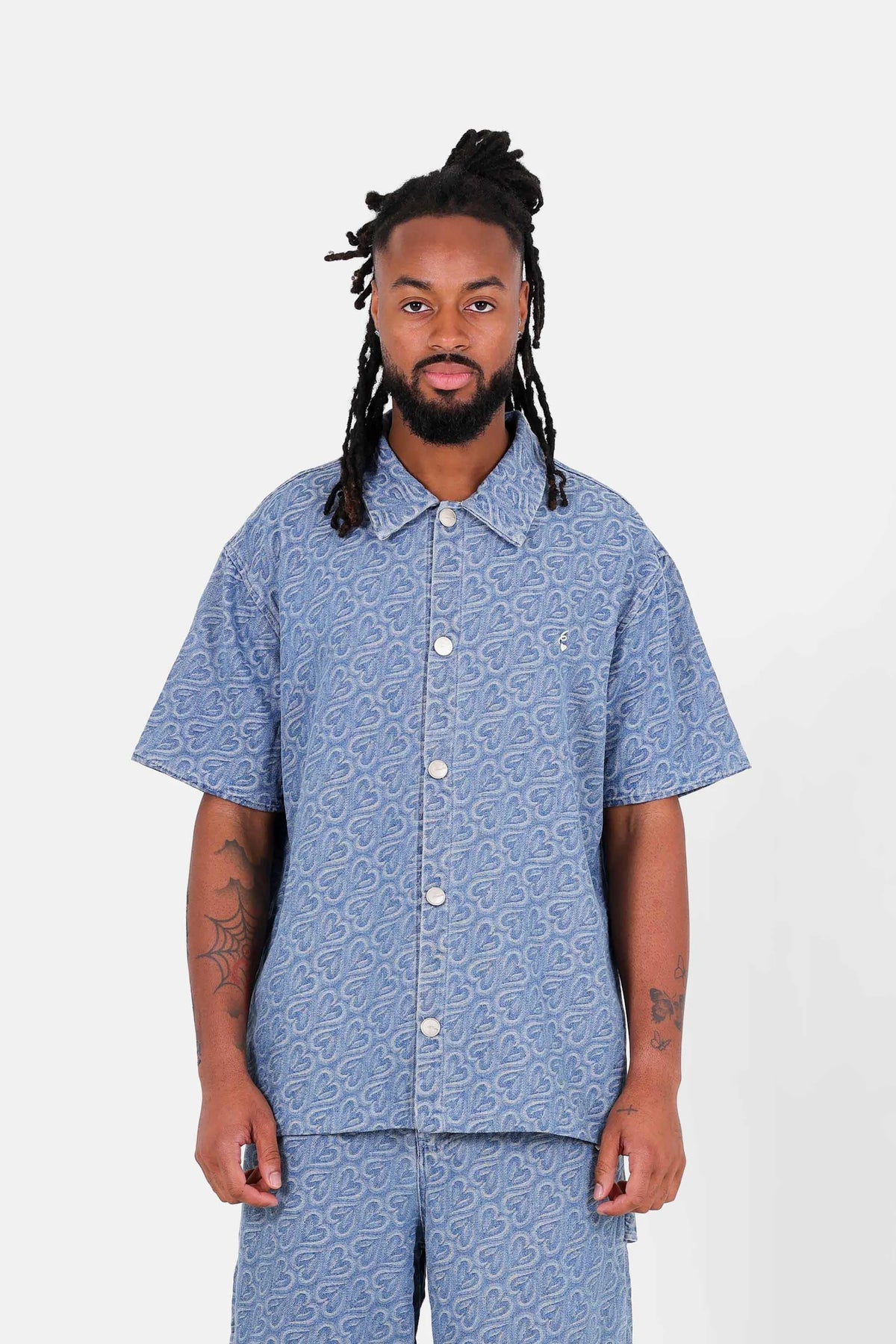 Chemise Cœur Denim Bleu