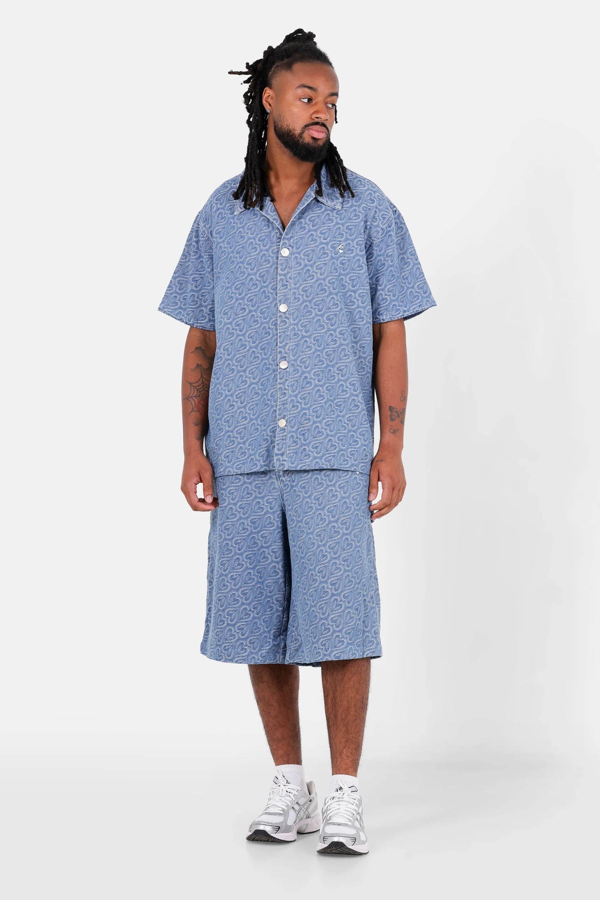 Chemise Cœur Denim Bleu