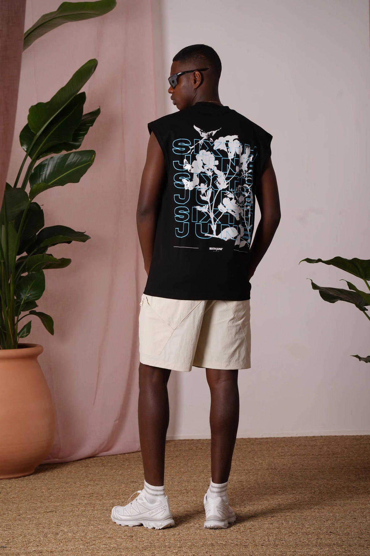 Débardeur Floral Noir